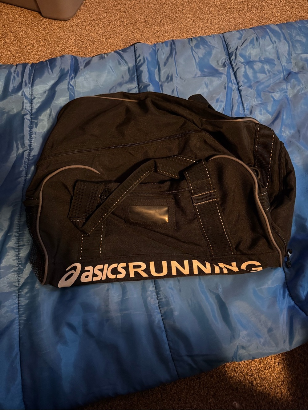 ASICS Black Men’s Athletic bag with Reflective Trim